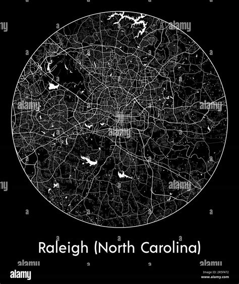 City Map Raleigh (North Carolina) United States North America vector ...