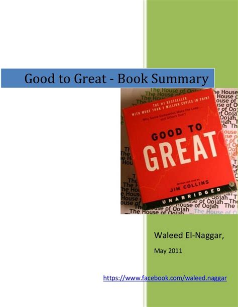 Good to Great - Book Summary