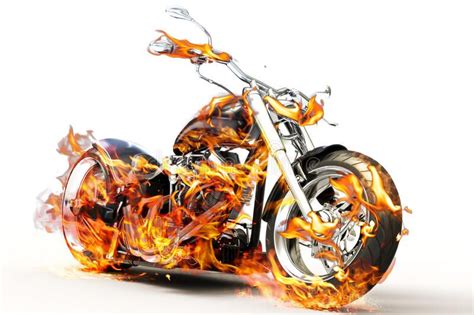 Fire bike. Motorcycle on fire on a white background , #Aff, #Motorcycle ...