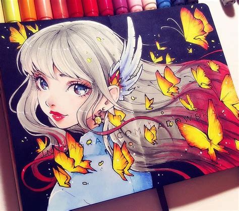 Wind and Fire by Ladowska on DeviantArt | Copic art, Anime drawings ...