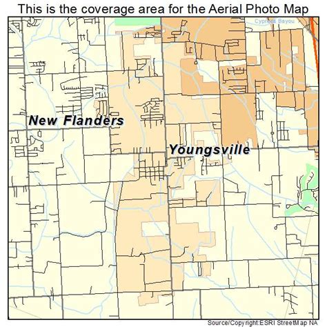 Aerial Photography Map of Youngsville, LA Louisiana