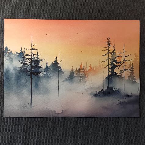 Landscape painted with watercolor 🎨 : r/Paintings