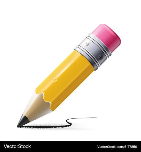 Sharp pencil isolated Royalty Free Vector Image