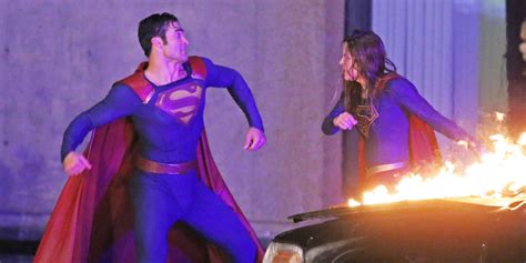 Supergirl vs Superman? The two heroes battle it out in explosive shot ...