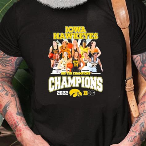 Iowa Hawkeyes Team Big Ten Champions Unisex Shirts - RugControl