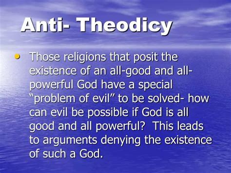 PPT - Anti- Theodicy PowerPoint Presentation, free download - ID:4091588