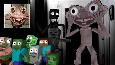 Monster School : LATE NIGHT VISITOR HORROR CHALLENGE - Minecraft ...