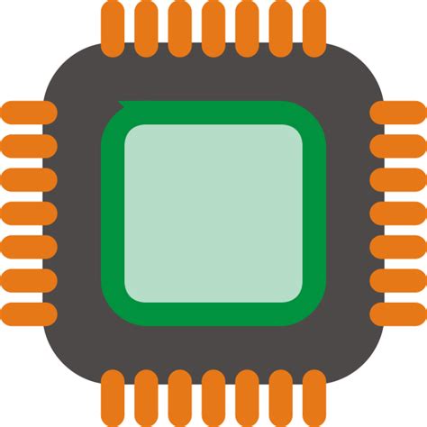 Generic computer chip vector image | Free SVG