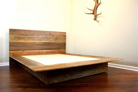 Reclaimed Wood Platform Bed // Rustic Modern Bed by weareMFEO