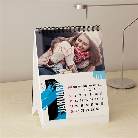 Personalized Desk Calendar for New Year 2020: Gift/Send Home and Living ...