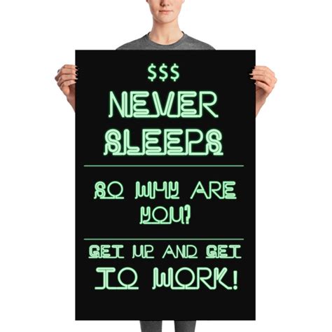 Money Never Sleeps Poster | My Nerdy Needs