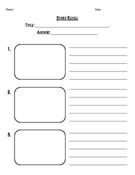 Story Retelling Graphic Organizer