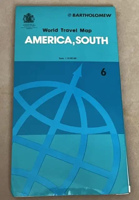 VINTAGE BARTHOLOMEW WORLD Travel Map South America 1982 $5.00 - PicClick