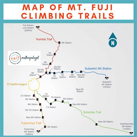 Climbing Mount Fuji Map