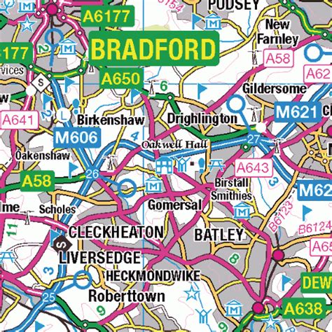 West Yorkshire County Map : XYZ Maps