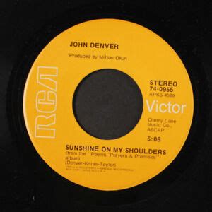 JOHN DENVER: sunshine on my shoulders RCA 7" Single 45 RPM | eBay