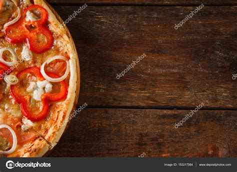 Appetizing pizza, italian food background flat lay — Stock Photo ...