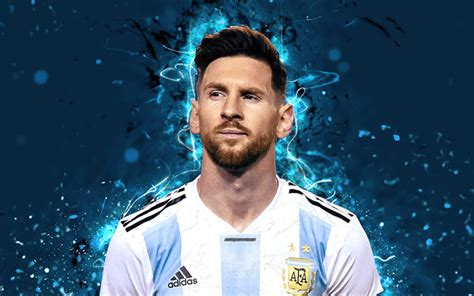 Download wallpapers Lionel Messi, 4k, abstract art, football stars, Argentina national football ...