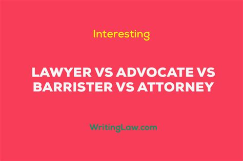 Difference Between a Lawyer, Advocate, Barrister and Attorney