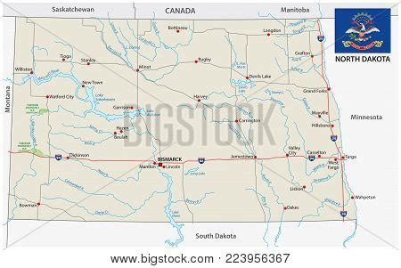 North Dakota Road Vector & Photo (Free Trial) | Bigstock