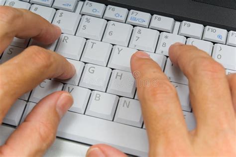 Hands typing on laptop stock photo. Image of computer - 3056858