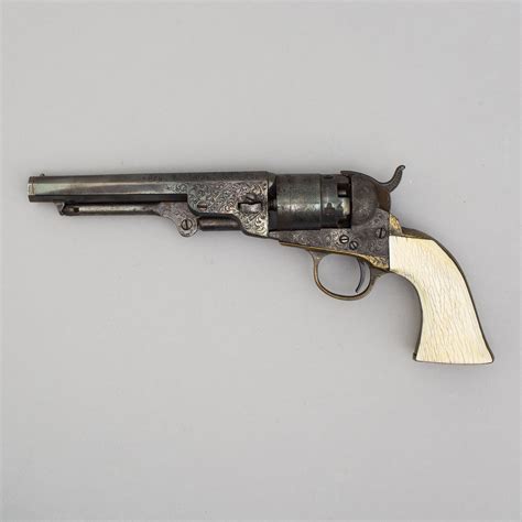 A Colt 1862 Pocket Navy percussion revolver with ivorygrip. - Bukowskis