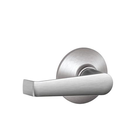 Schlage F Elan Satin Chrome Reversible Passage Door Handle at Lowes.com