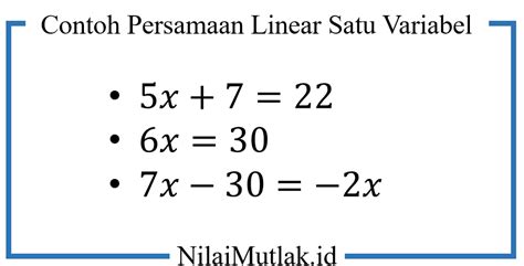 Pengertian Dan Contoh Soal Persamaan Linear Satu Variabel Plsv Cialviap ...