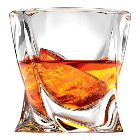 Buy Ashcroft Twist Whiskey Glasses - 10oz - Set or 2 - Rocks Whisky Glasses - Crystal Scotch ...