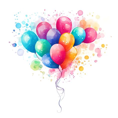 Premium AI Image | beautiful Balloon Colors and Patterns watercolor Carnival clipart illustration