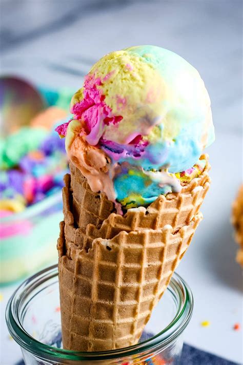 Rainbow Ice Cream - Julie's Eats & Treats