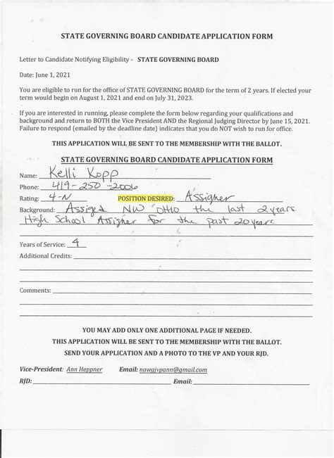 Kelli Kopp OH SGB Application – National Association of Women's Gymnastics Judges