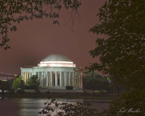 Jefferson Memorial at night Photograph by Ted Mueller - Fine Art America