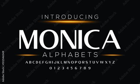 MONICA font Elegant alphabet letters font and number. Classic Lettering ...