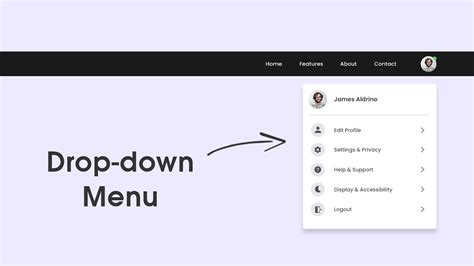 How To Make Drop-down Profile Menu Using HTML CSS & JavaScript | Toggle ...