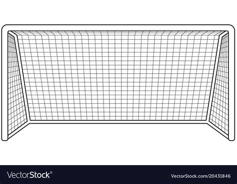 Black and white soccer gate icon Royalty Free Vector Image