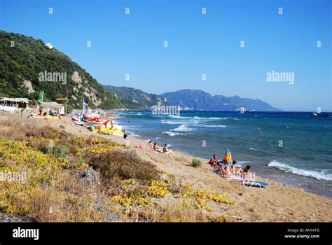 Glyfada Beach, Glyfada, Corfu, Ionian Islands, Greece Stock Photo - Alamy