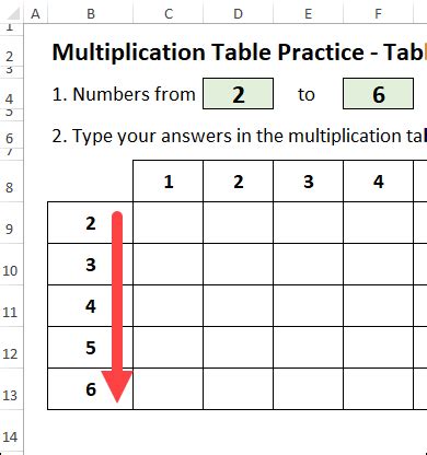 Excel Multiplication Table Practice Workbook - Contextures Blog