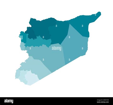 Vector isolated illustration of simplified administrative map of Syria ...