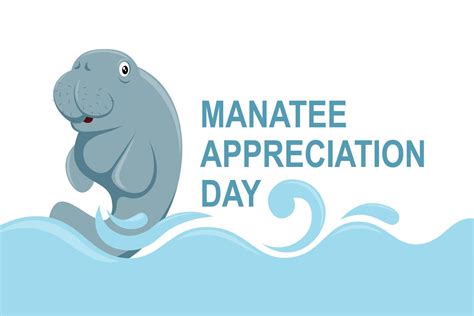 Manatee Appreciation Day background. 21002313 Vector Art at Vecteezy