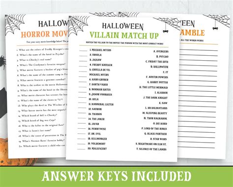 Halloween Office Party Games Halloween Games for Office - Etsy