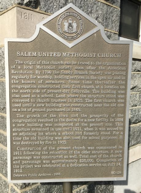 Salem United Methodist Church - Delaware Public Archives - State of ...