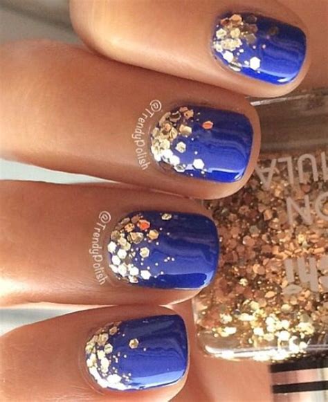 Royal blue and gold | Toe nails, Gold toe nails, Light blue nails