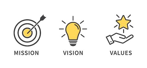 Premium Vector | Mission Vision and Values icon Organization mission ...