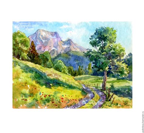 "Mountain landscape", watercolor, painting, painting в интернет-магазине на Ярмарке Мастеров ...