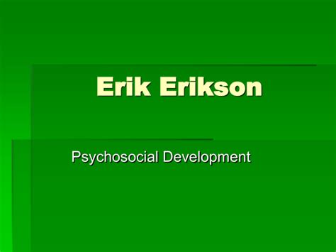 Erik Erikson - Personal Web Pages