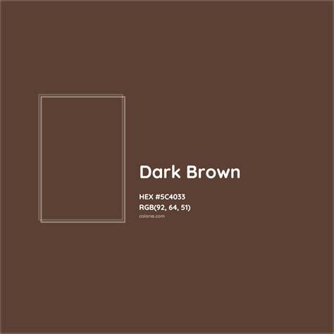 Dark Brown Complementary or Opposite Color Name and Code (#5C4033) - colorxs.com