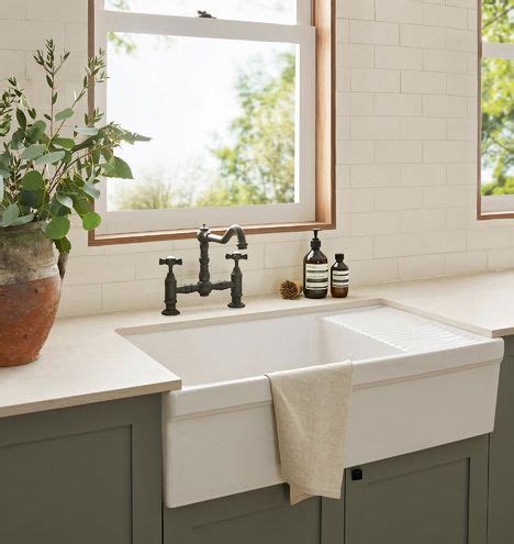 Fireclay Sink with Washboard | Fireclay sink, Sink, Kitchen remodel