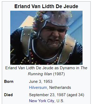 Death of Erland Van Lidth De Jeude (1987) - Gematrinator 85