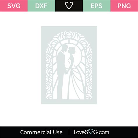 Bride and Groom Silhouette SVG Cut File - Lovesvg.com